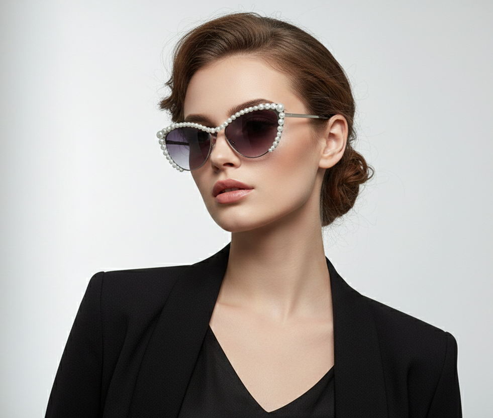 sunglass with cat eye