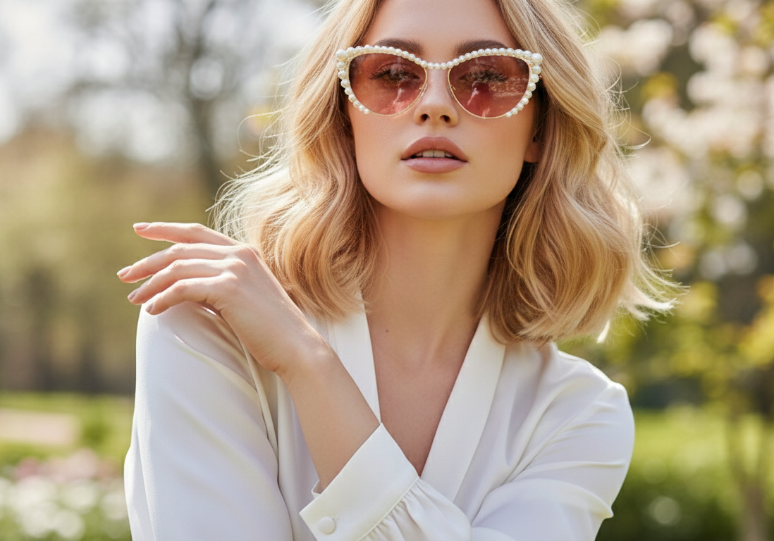 sunglass with cat eye